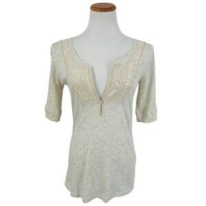 Vintage Y2K Abercrombie & Fitch Sequin Embellished Casual V-Neck Top